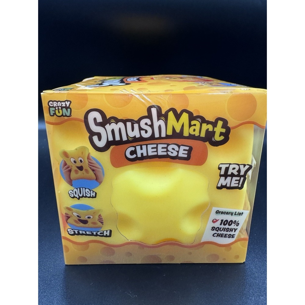 NEW SmushMart CHEESE 5 in. Squishy Squeezy Stretchy SEALED VIRAL From Five Below